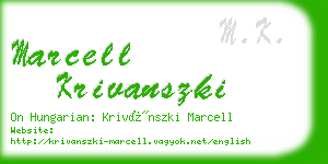 marcell krivanszki business card